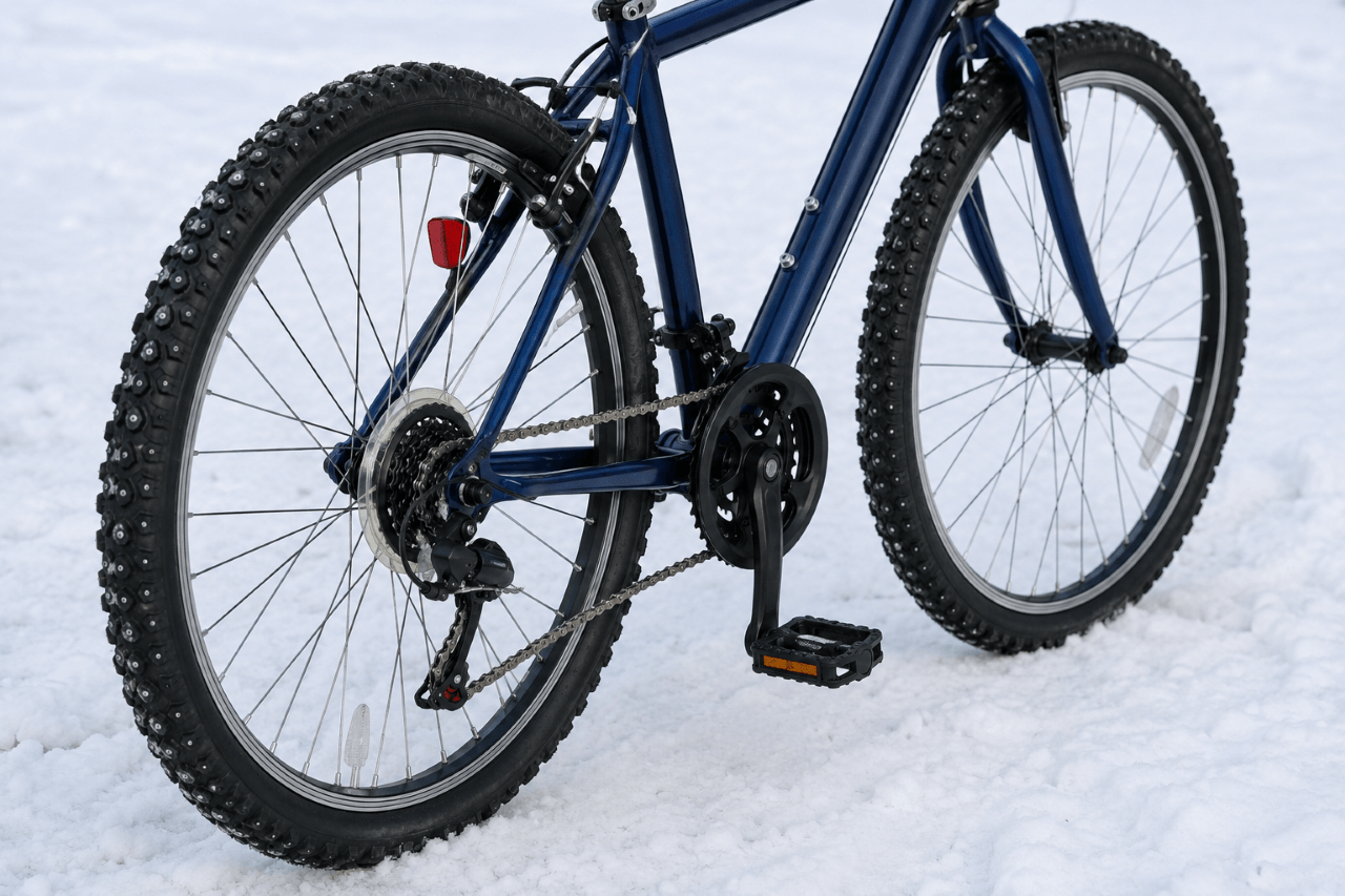 自転車にスタッドレスタイヤはある？冬道を安全に走るための選び方と注意点